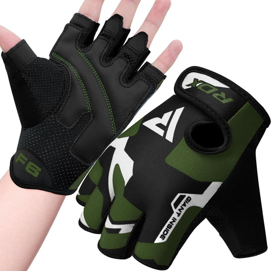 Weight Lifting Gloves Gym Fitness Workout, anti Slip Padded Palm Protection Elasticated Strength Training Equipment, Men Women Adult & Kids Half Finger Exercise Calisthenics Cycling Climbing Grips