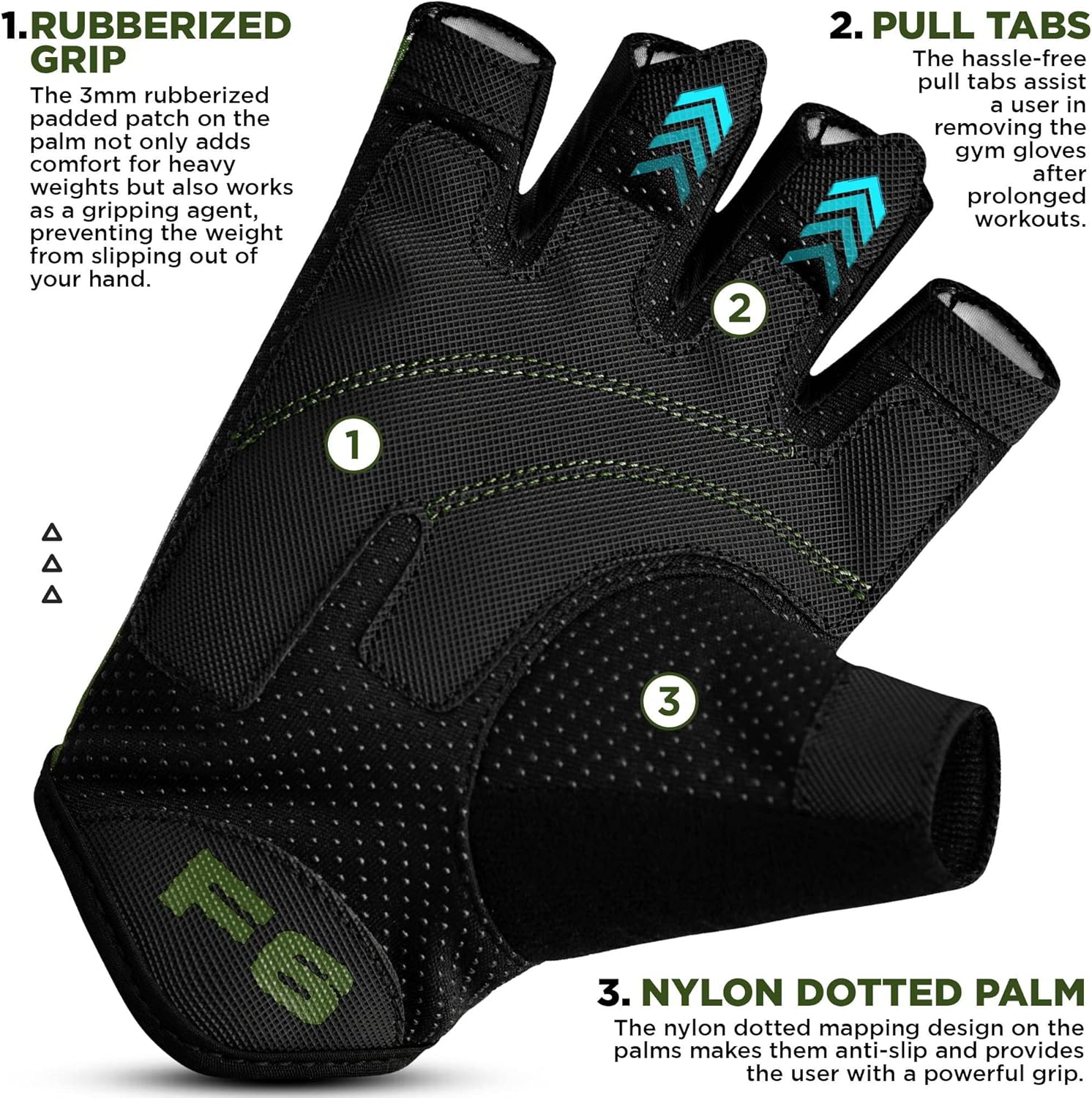 Weight Lifting Gloves Gym Fitness Workout, anti Slip Padded Palm Protection Elasticated Strength Training Equipment, Men Women Adult & Kids Half Finger Exercise Calisthenics Cycling Climbing Grips