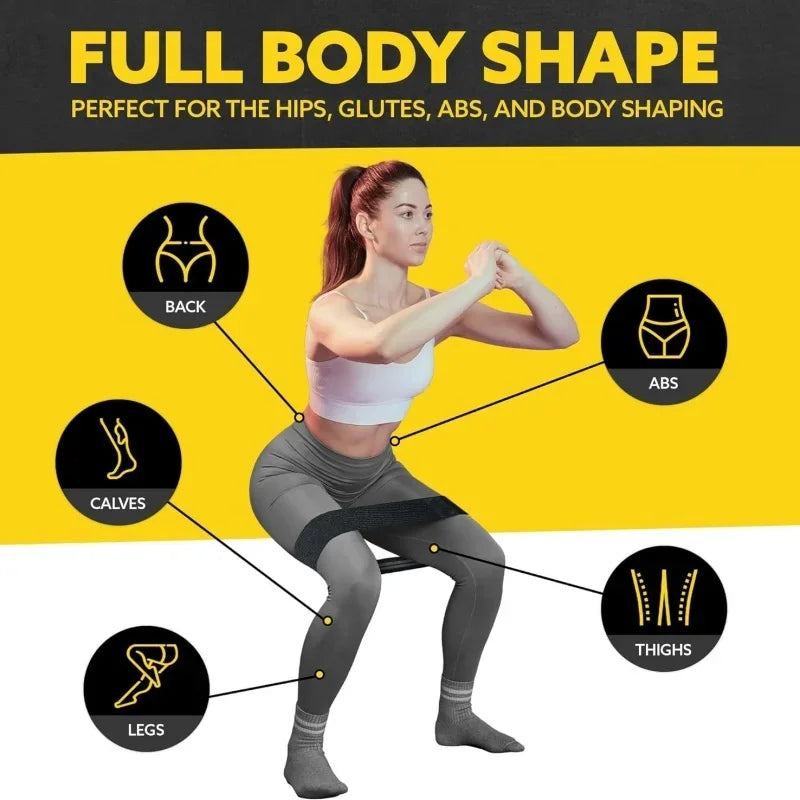 3-Piece Yoga Resistance Band Set - Elastic Hip Circle Expander for Home Workouts and Gym Fitness